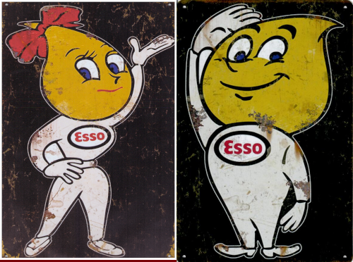 Esso Oil Drip Boy and Girl